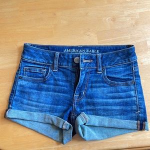 Dark Blue, jean jeggings American eagle shorts!